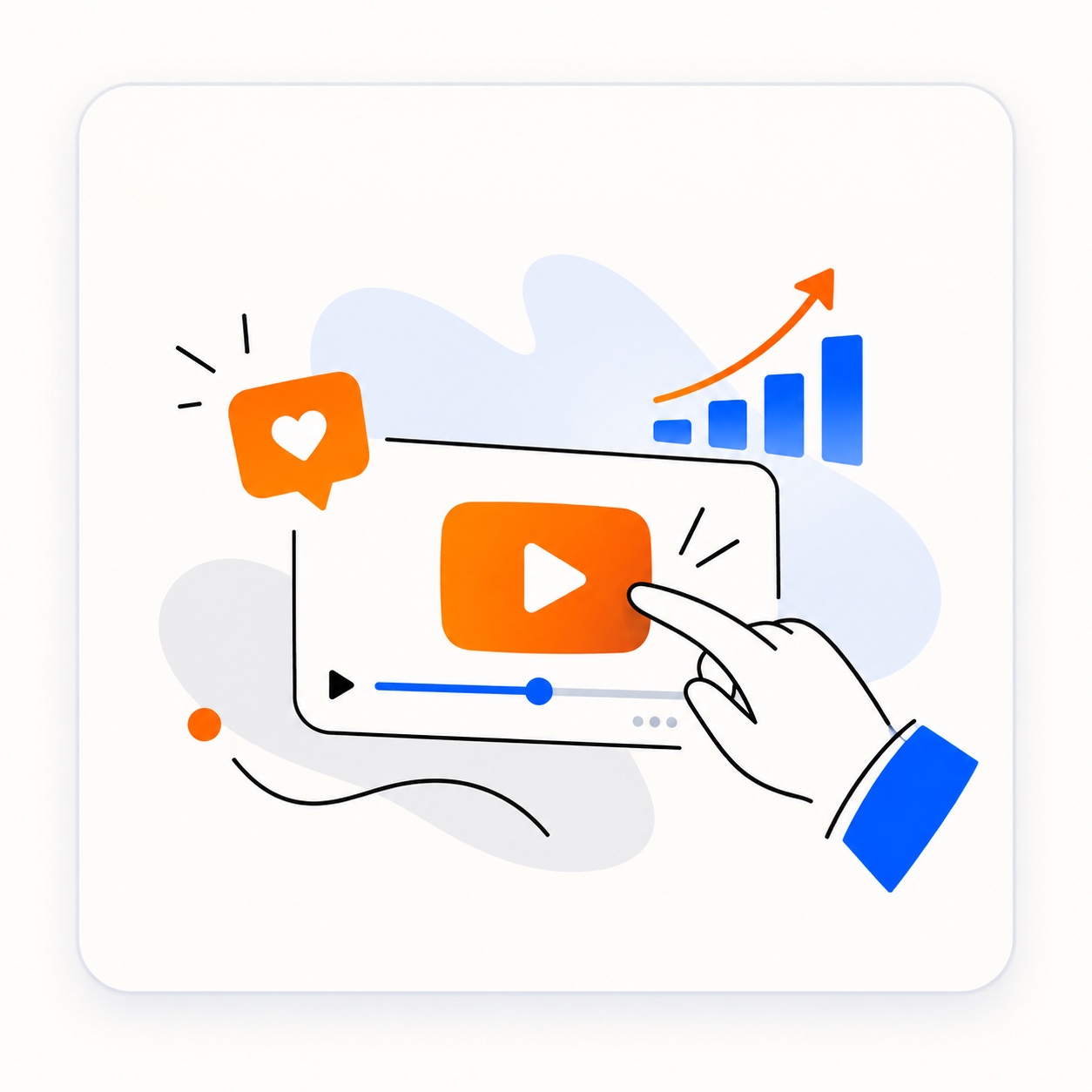 Instagram likes and post growth illustration